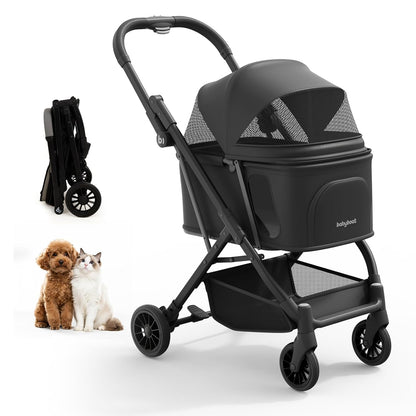 Lightweight Dog Stroller for Small Dogs & Cats Portable Compact Folded Pet Stroller Up to 35lbs