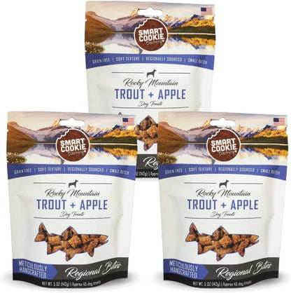 Smart Cookie All Natural Dog Treats - Trout & Apple - Training Treats for Dogs with Allergies