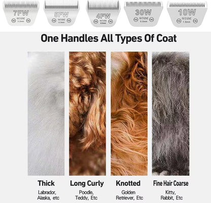 3PCS Wide Blades for Dog Grooming Blades Compatible with Andis,Oster A5,Wahl km10 Dog Clippers