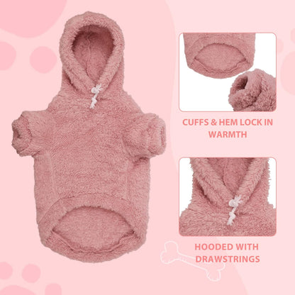 Fuzzy Dog Sweaters for Large Dogs Pet Hoodie Clothes Warm Soft Pet Coats Hooded Sweatshirt Dog