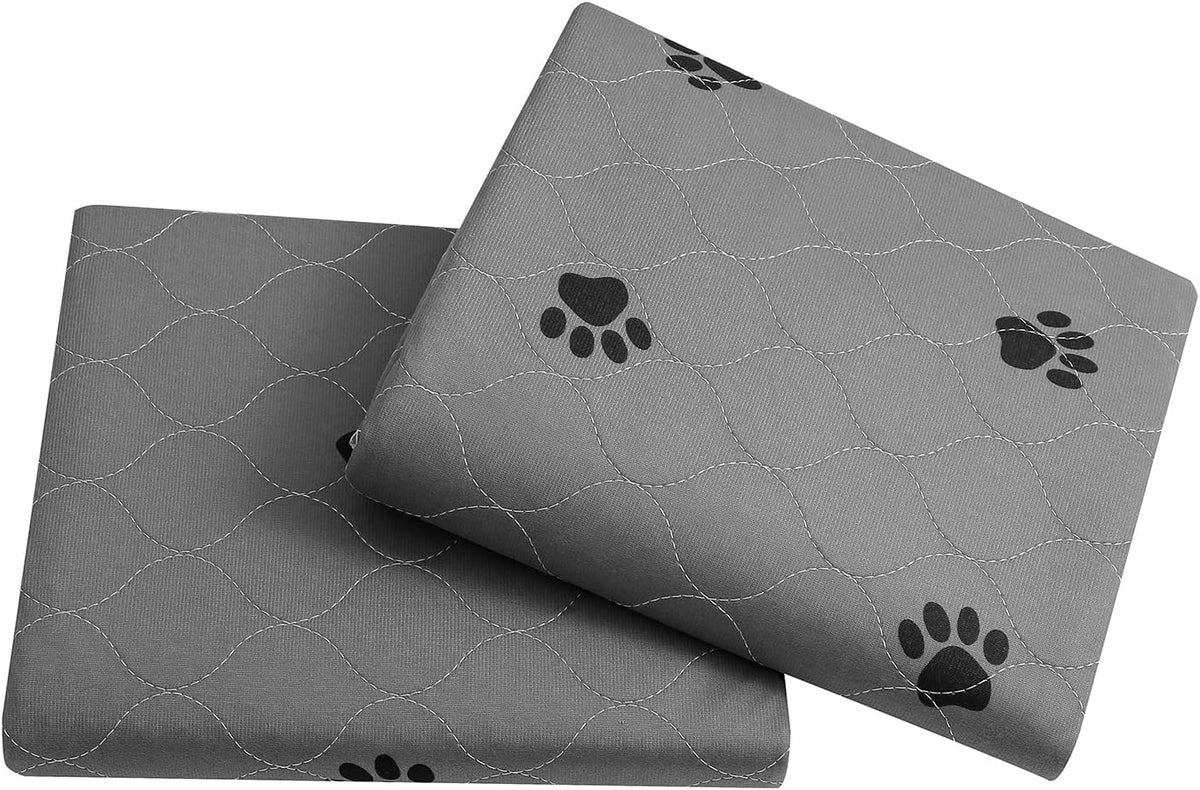 Washable Pee Pads for Dogs + Free Puppy Grooming Gloves/Quilted, Fast Absorbing Machine Washable