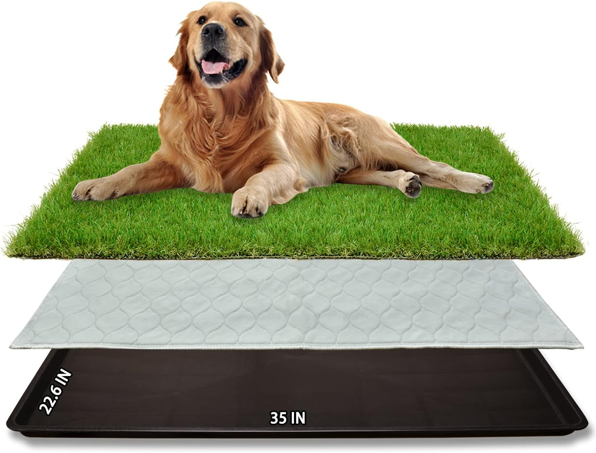 Dog Grass Large Potty Patch, Dog Litter Boxes Artificial Grass Bathroom Turf for Pet Training
