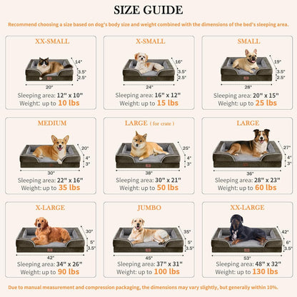 Comfort Expression Jumbo Breed Dog Bed, Large Dog Bed for Extra Large Dogs, Waterproof Orthopedic