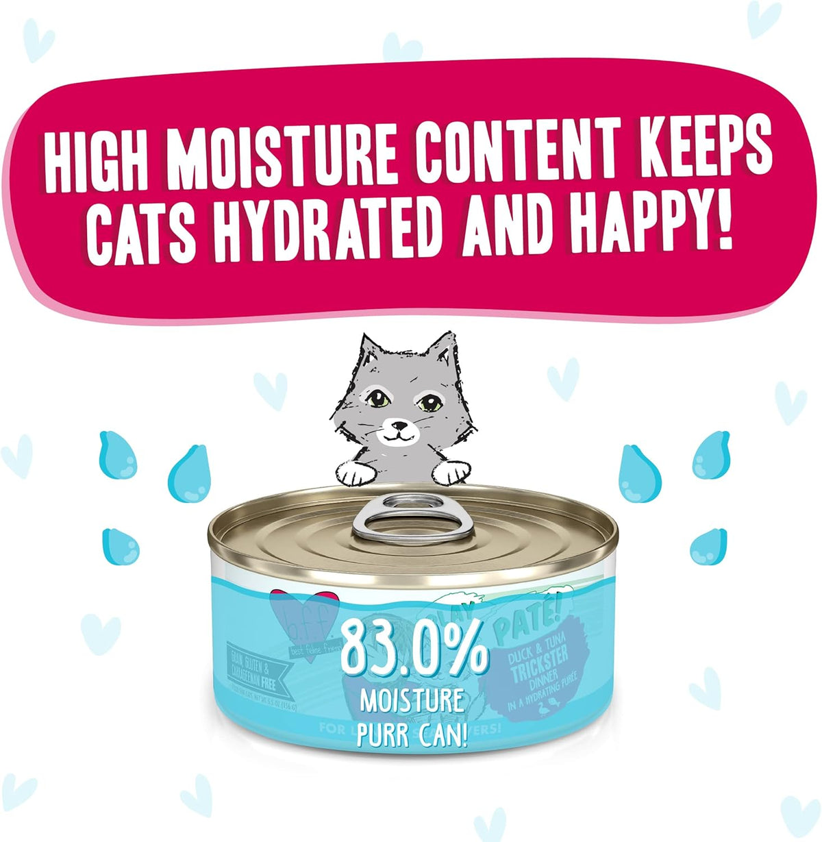Weruva B.F.F. Play - Best Feline Friend Paté Lovers, Aw Yeah!, Duck & Tuna Trickster with Duck &