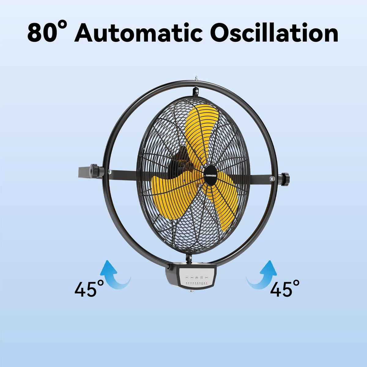 2PCS 20 Inch Wall Metal Fan Pro Remote Control, High Velocity Wall Mount Fans for Commercial