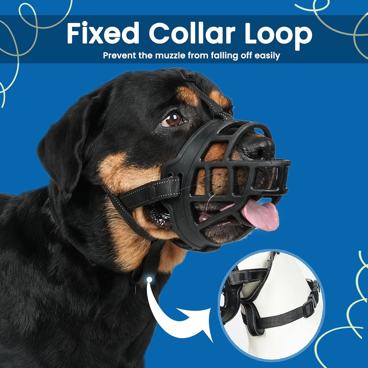 BARKLESS Dog Muzzle, Soft Basket Silicone Muzzle for Dogs to Prevent Biting and Chewing, Breathable