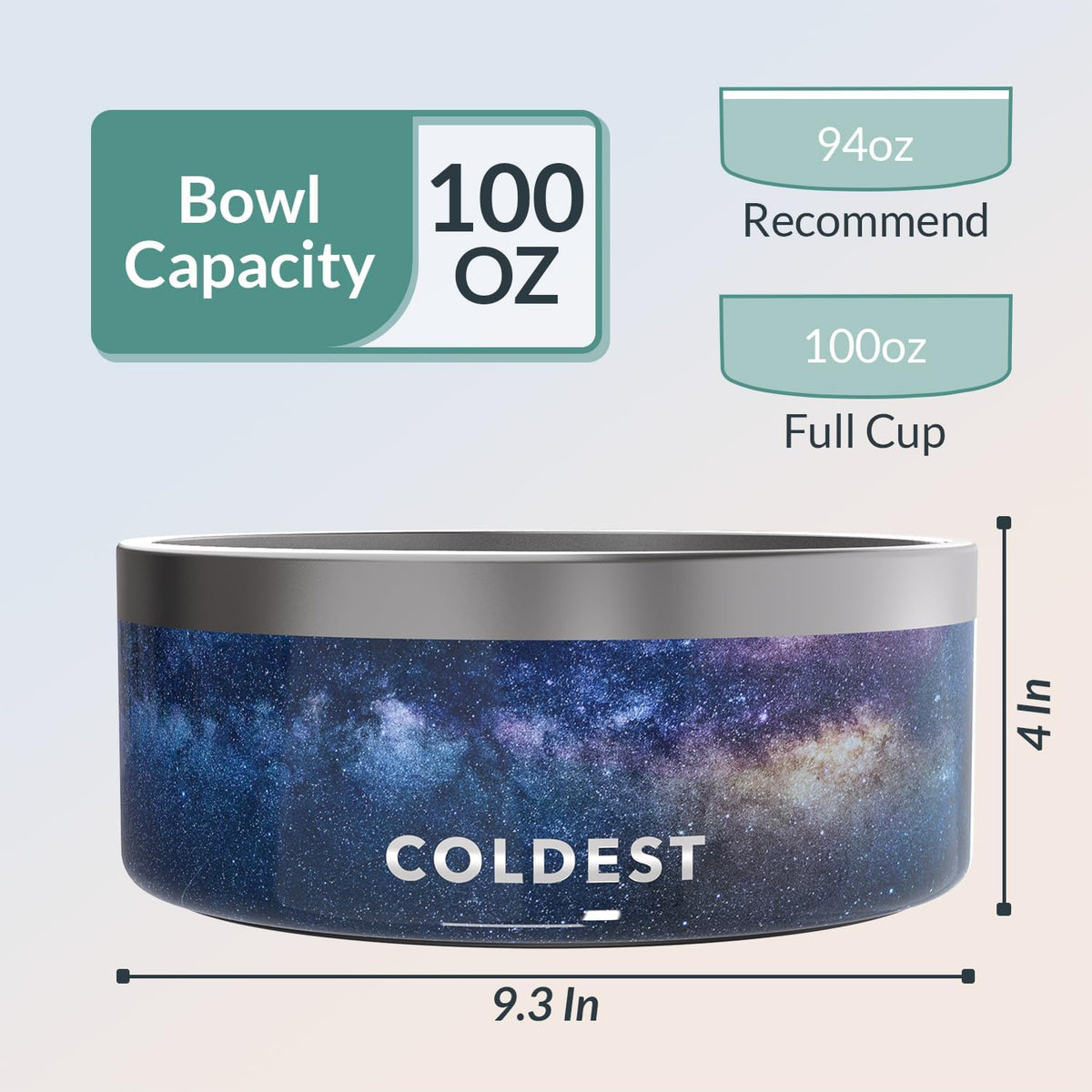 Coldest Dog Bowl - Anti Rust Metal, Non Slip, 3 Layers Insulated Stainless Steel Dog Bowls - Spill