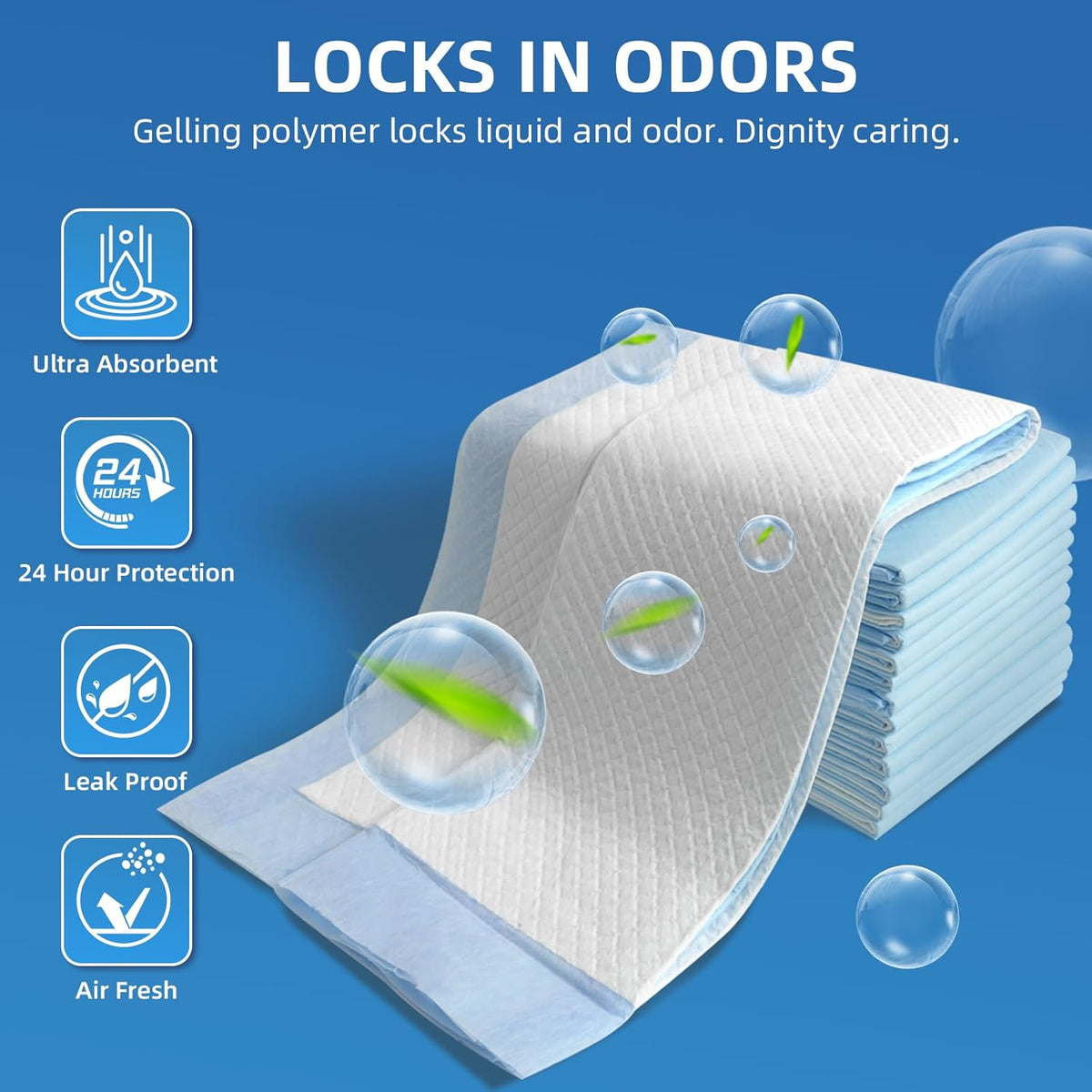 100 Count Extra Large Chucks 36"x36" Thicken Elderly Adults Incontinence Bed Pads Disposable, Heavy