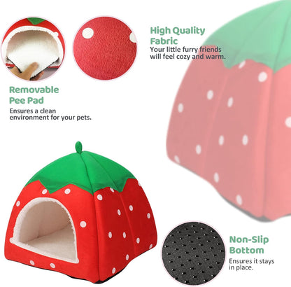 Guinea Pig Hideout Bed Rabbit House Cave Accessories Cozy Hide-Out for Bunny Hedgehog Ferret