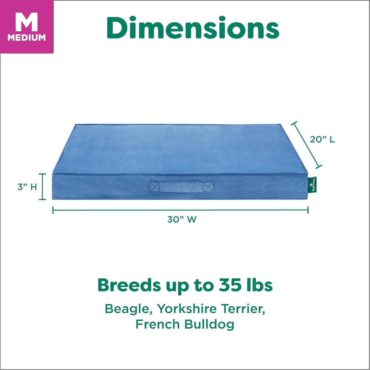 FurHaven Cooling Dog Bed – Medium Foam Mattress for Joint Pain Relief, Waterproof Liner, Removable