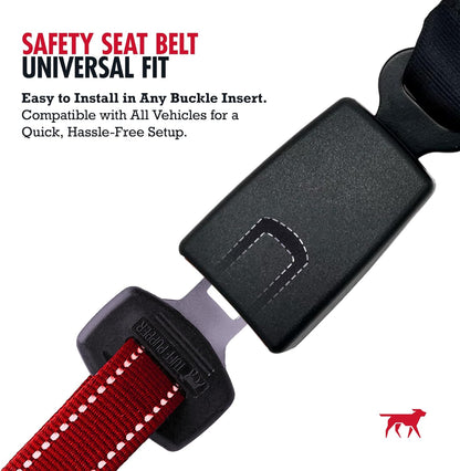 Tuff Pupper Dog Seat Belt | Adjustable Length Dog Seatbelt Restraint | Tangle-Free Locking