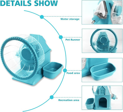 4 in 1 Silent Large Hamster Wheel Multifunctional Hamster Running Wheel Quite Running Spinner Wheel