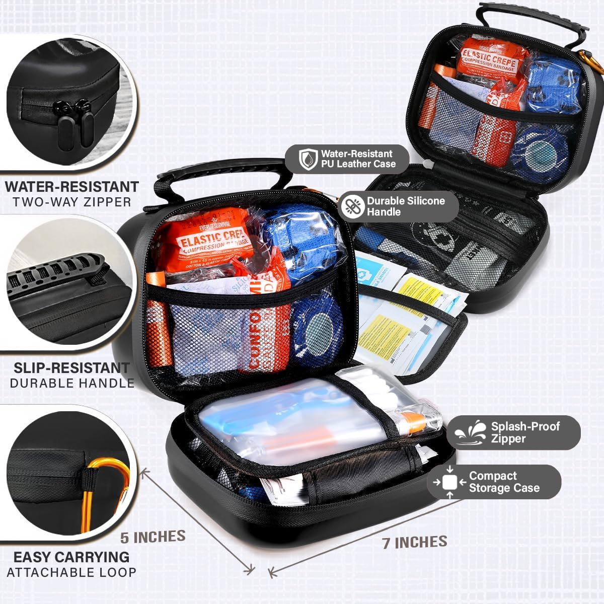 EVERLIT Pet Medic First Aid Kit | 95 Pcs Vet-Approved Medical, Outdoor & Emergency Supplies for