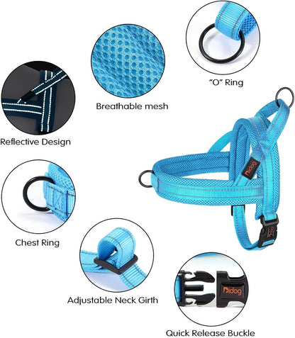 Didog No Pull Dog Harness with Soft Mesh Padded,Reflective & Quick Fit Light Weight Dog Strap Vest