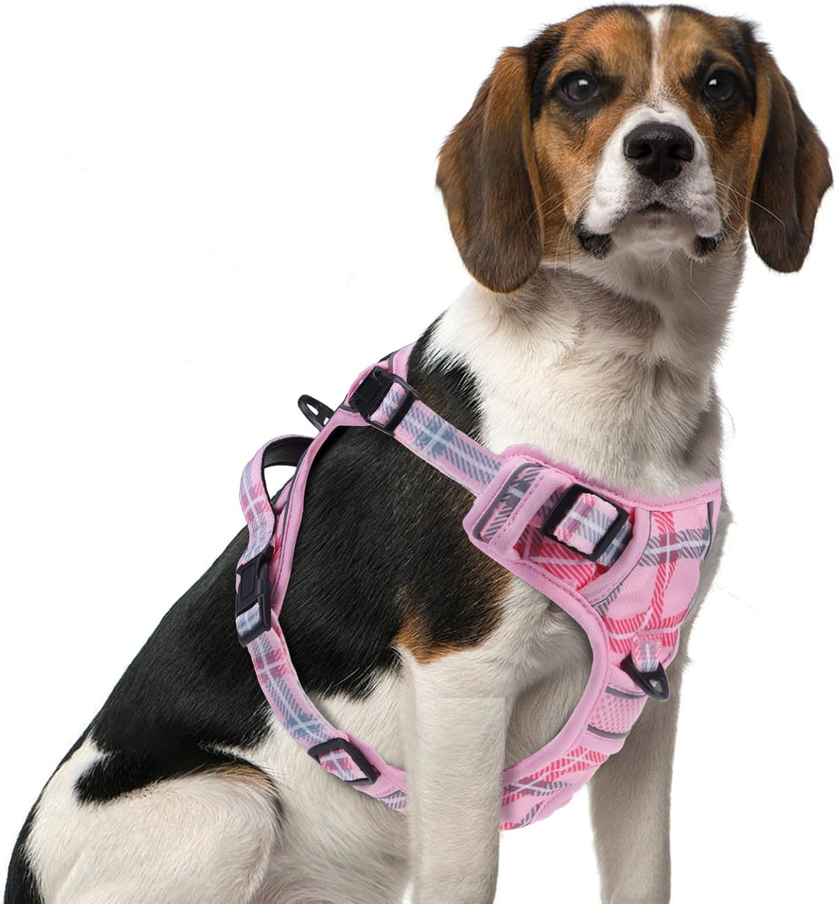 PUPTECK No Pull Dog Harness Medium Sized, Adjustable Reflective Dog Harness with Handle Easy