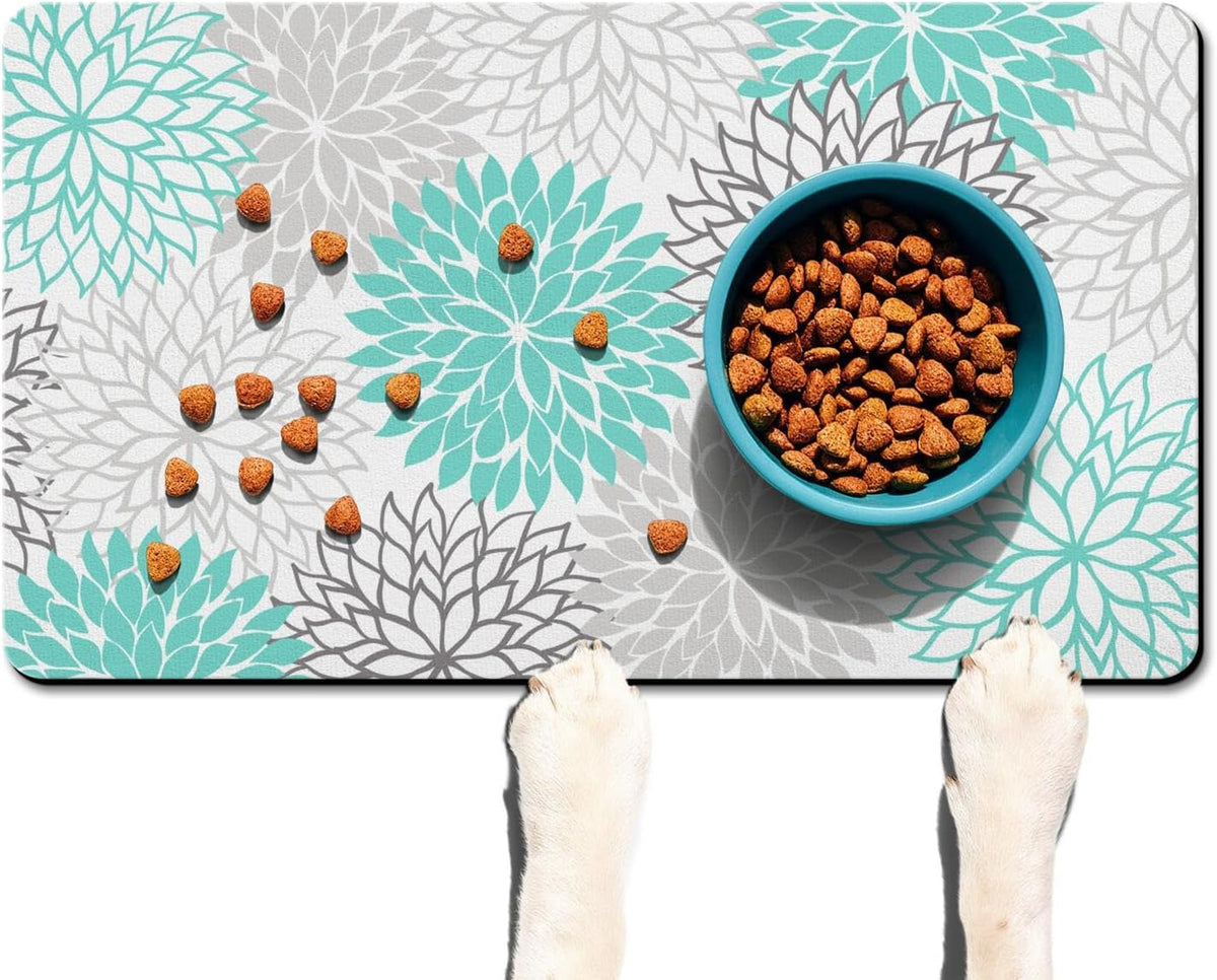 Pet Feeding Mat for Floors Waterproof Dog Mat for Food and Water Absorbent Quick Dry Non Slip mat