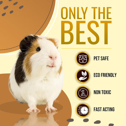 32oz Guinea Pig Cage Cleaner & Deodorizer Spray - Safe & Effective Odor Eliminator for Small Animal