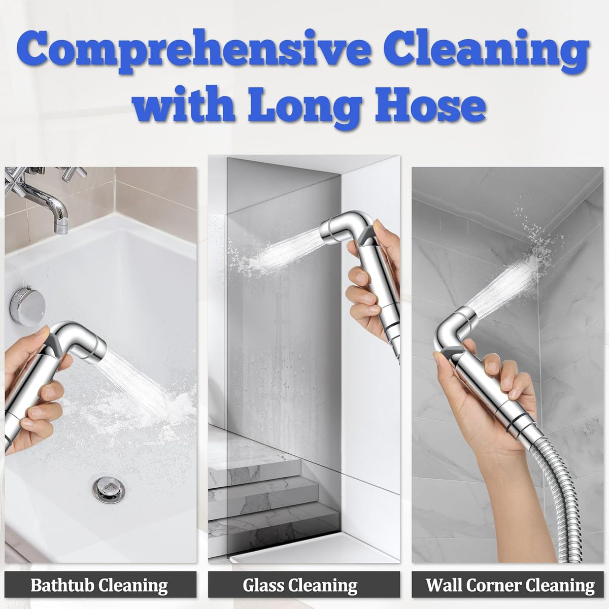 Dog Shower Attachment Metal, YDmeet Pet Washing Hose Attachment for Fast & Clean Bathing, Brass 3