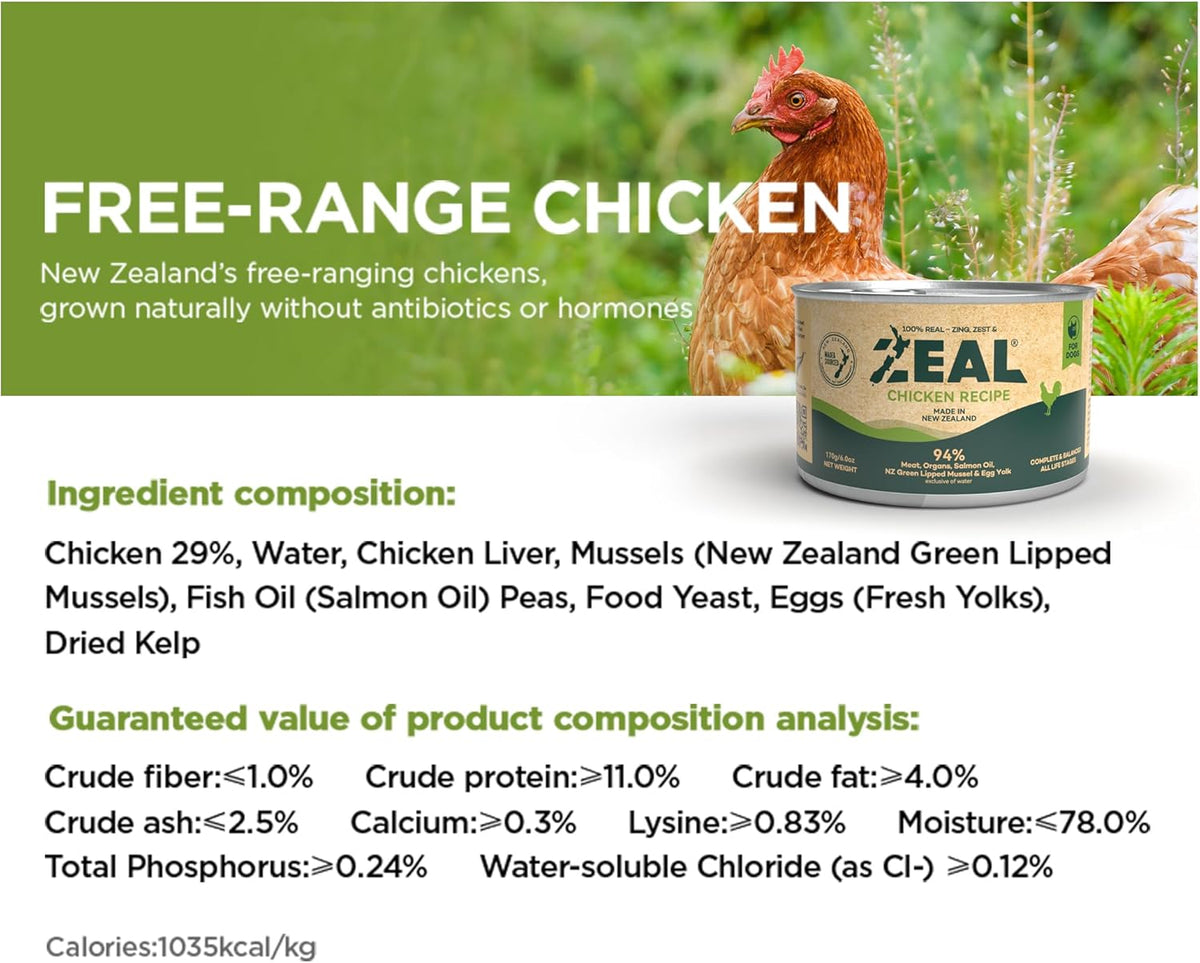 ZEAL New Zealand Canned Wet Dog Food – High Protein, Pure Nutrition, Grain-Free with Superfoods