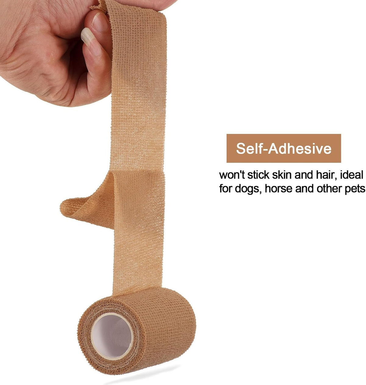 12 Pack Self Adhesive Bandage Wrap 3 inch X 5 Yards Elastic Self Adherent Cohesive Bandage for