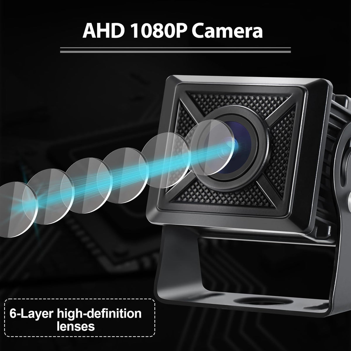 AHD1080P Wired Backup Camera with 7'' Touch Screen Monitor, Rear View Camera System for