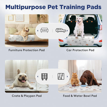 Washable Pee Pads for Dogs, 2 Pack Large 34"x36" Super Absorbent Reusable Puppy Pads Pet Training