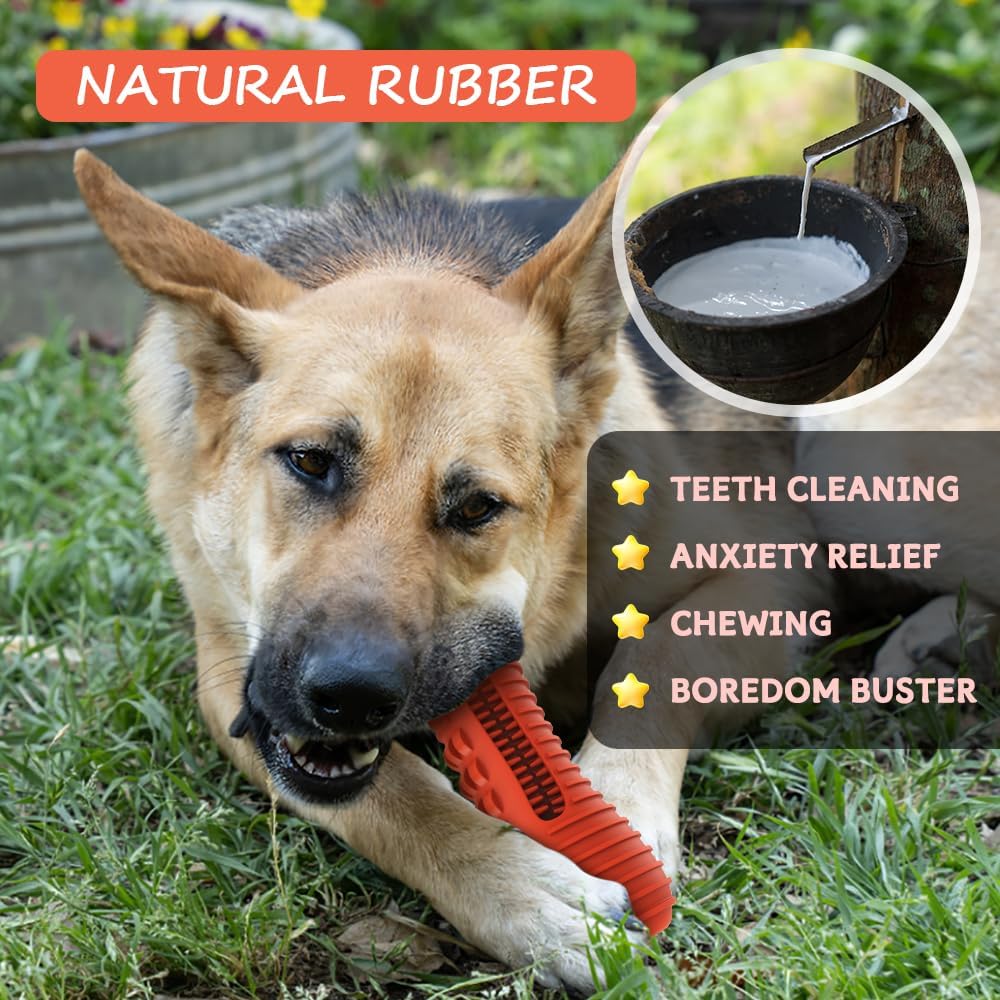 Dog Toys for Aggressive Chewers Large Medium Breed, Indestructible Dog Toothbrush Chew Toys