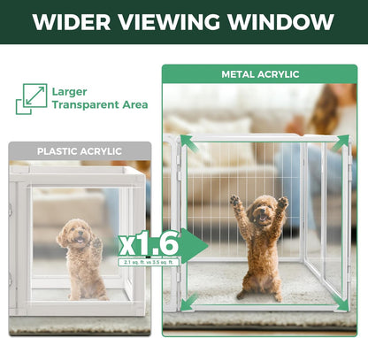 FXW Homeplus Unleashed Indoor Dog Playpen - Stress-Free and Safe Play, Heavy Duty 24 Inch 4 Acrylic