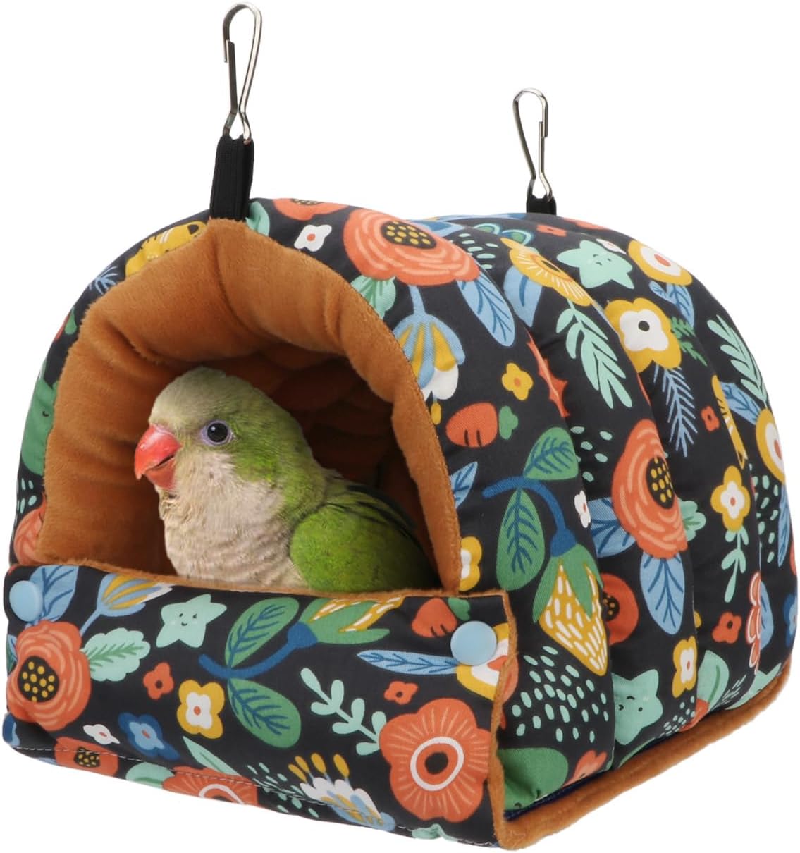 Wontee Bird Nest House Winter Warm Snuggle Hut Bird Bed Hanging Hammock for Parrots Budgies