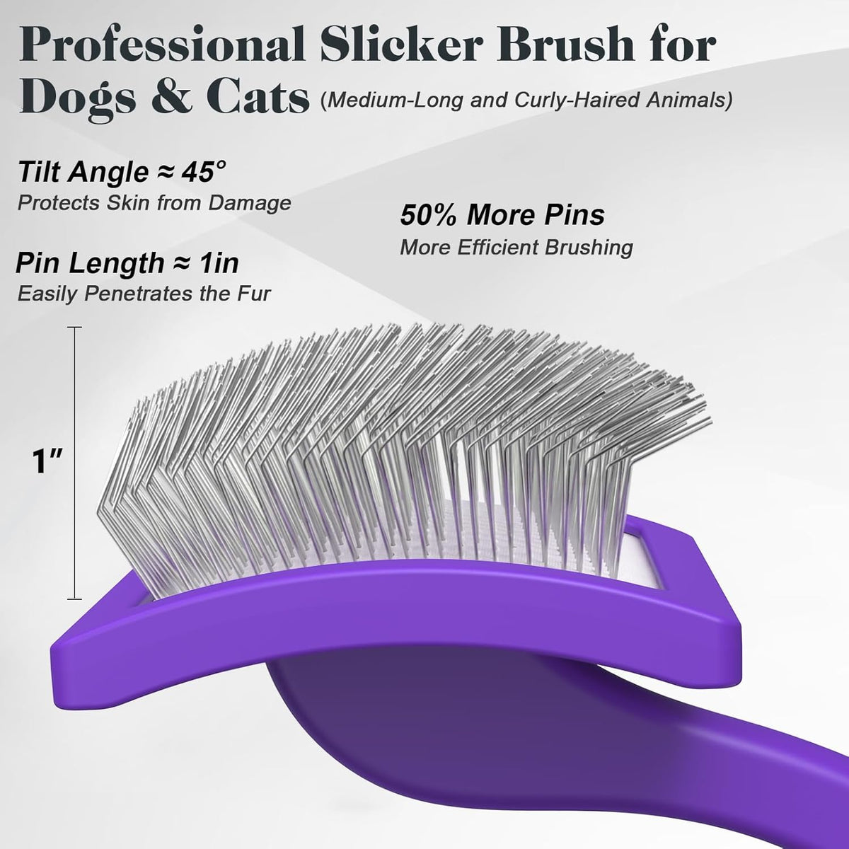 2PCS Slicker Brush for Dogs & Pet Comb,Professional Dog Grooming Brush