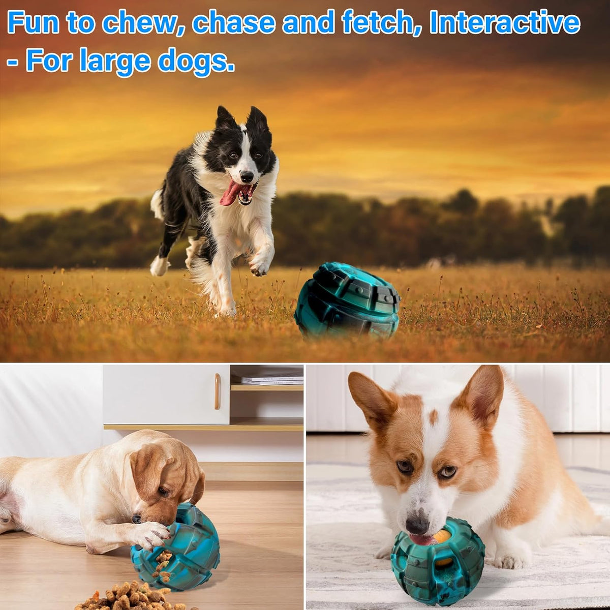 Yipetor Frozen Treat Dispensing Dog Toy - Large Chew Toy, Freezable Fillable Rubber, Reduces