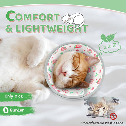 Cat Cone Collar Soft to Stop Licking, Adjustable, Foldable Lightweight Kitten Cones After Surgery