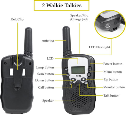 Outdoor Adventure Set for Kids - Camouflage Camping Exploration Toys with Walkie-Talkies - Backyard