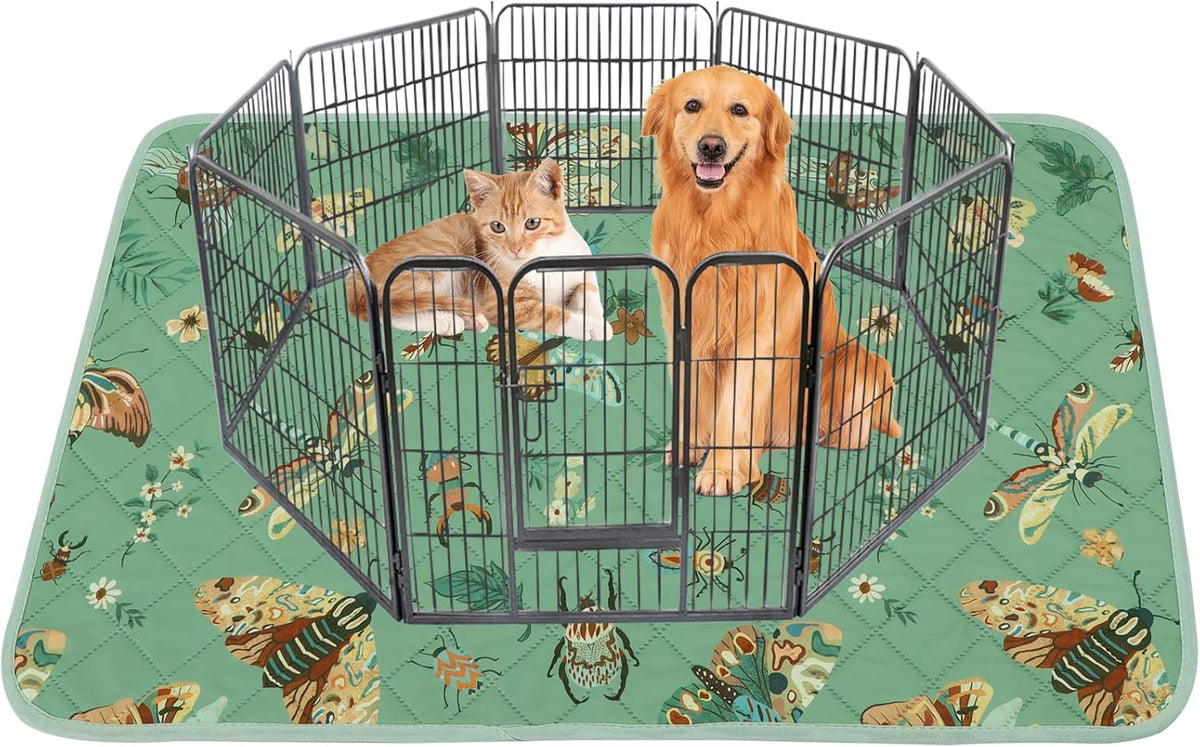 IEUUMLER Washable Pee Pads for Dogs, 1 Pack Insect Pattern Reusable Waterproof Puppy Potty Pads