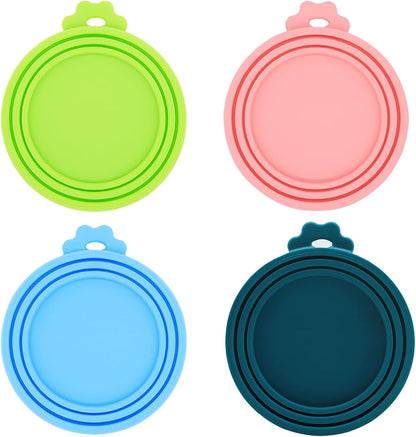 Can Lids | 4 Pack | Universal BPA Free Silicone Pet Food Can Covers | Fit Most Dog Cat Food Canned