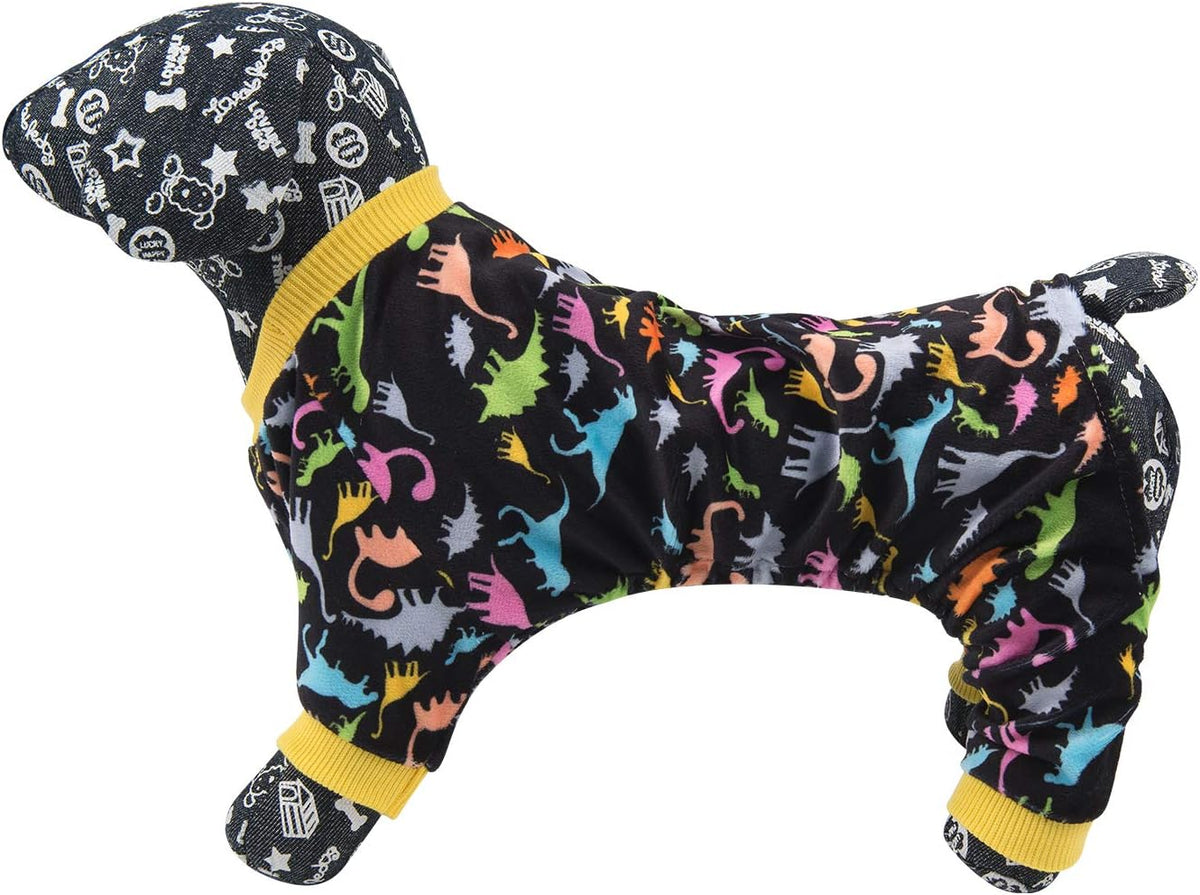 CuteBone Dog Halloween Pajamas Puppy Onesies Small Dogs Soft Pjs Coat Cat Apparel Comfy Pet