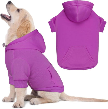 Dog Sweaters for Small Dogs Dog Hoodie Solid Soft Brushed Fleece Clothes Hoodie Sweatshirt with