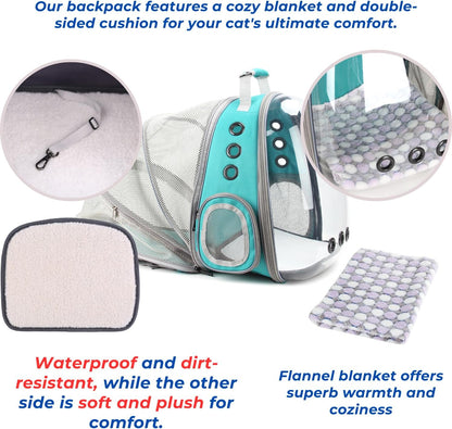 Lollimeow Cat Carrier Backpack, Bubble Expandable Backpack Carrier, Pets and Small