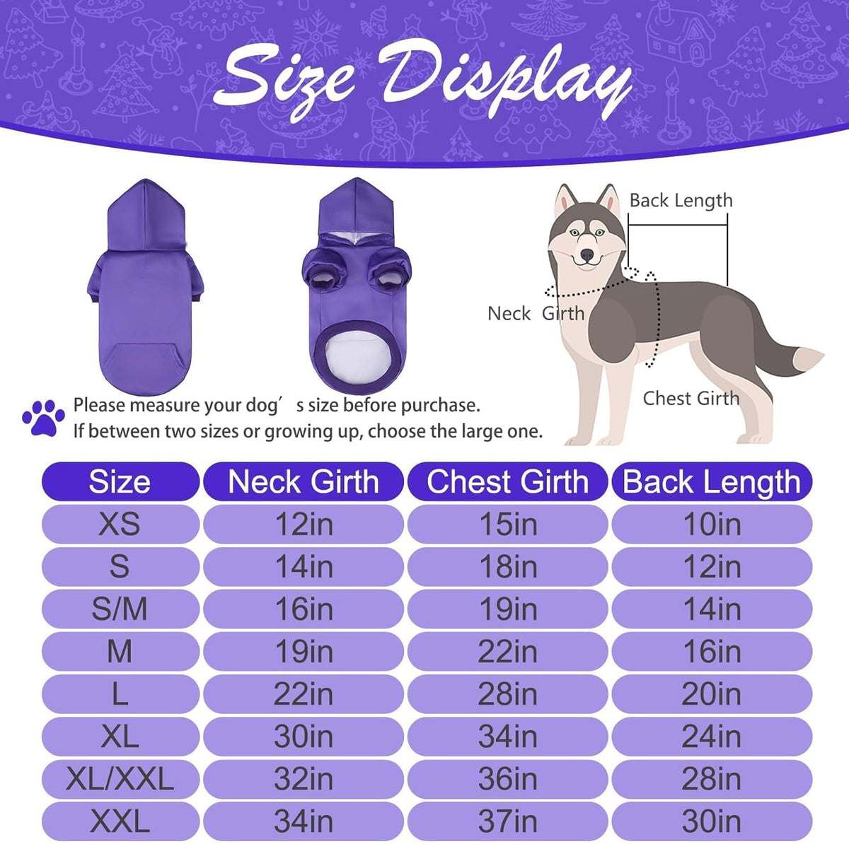 KOOLTAIL Basic Dog Hoodie - Soft & Warm Dog Hoodie Sweater with Leash Hole and Pocket, Dog Winter