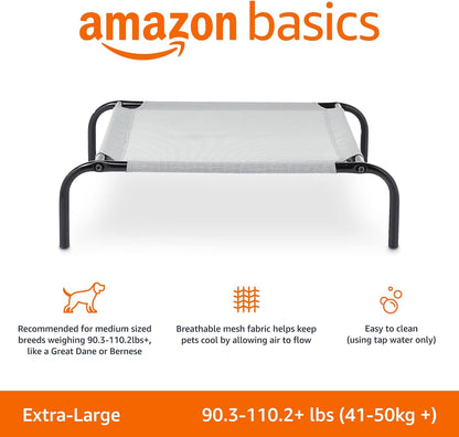 Amazon Basics Cooling Elevated Breathable Pet Bed For Dog, X-Large (60.1 x 37.1 x 8.9 Inches), 1