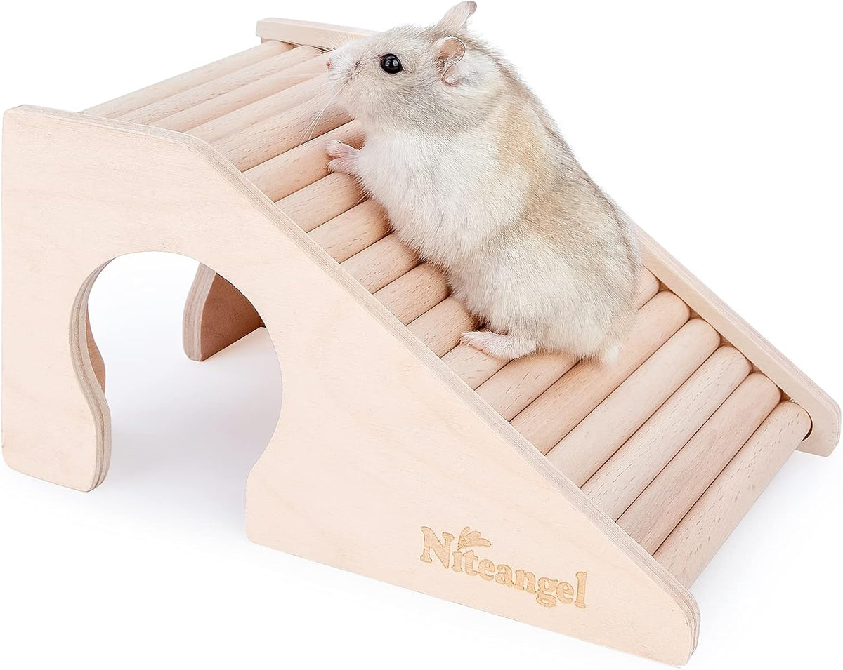 Niteangel Hamster House w/Climbing Ladder for Hamsters Gerbils Mice or Similar-Sized Pets