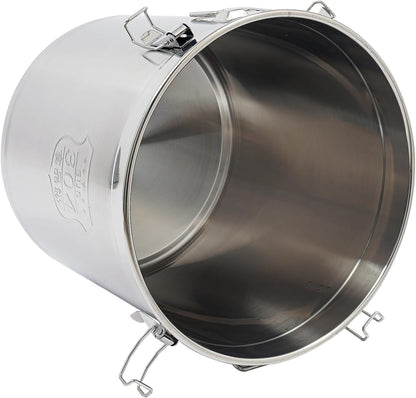 DYNAMI 12.7Gal 304 Stainless Steel Rice Storage Container,Extra Large Food Grade Canister,40-90Lbs