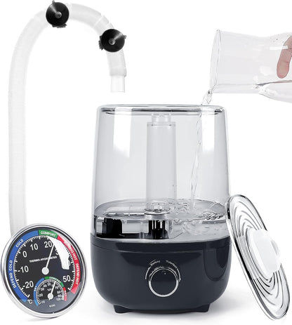 Top fill Reptile Fogger Terrariums Humidifier Fog Machine Mister with 4L Visible Large Tank &