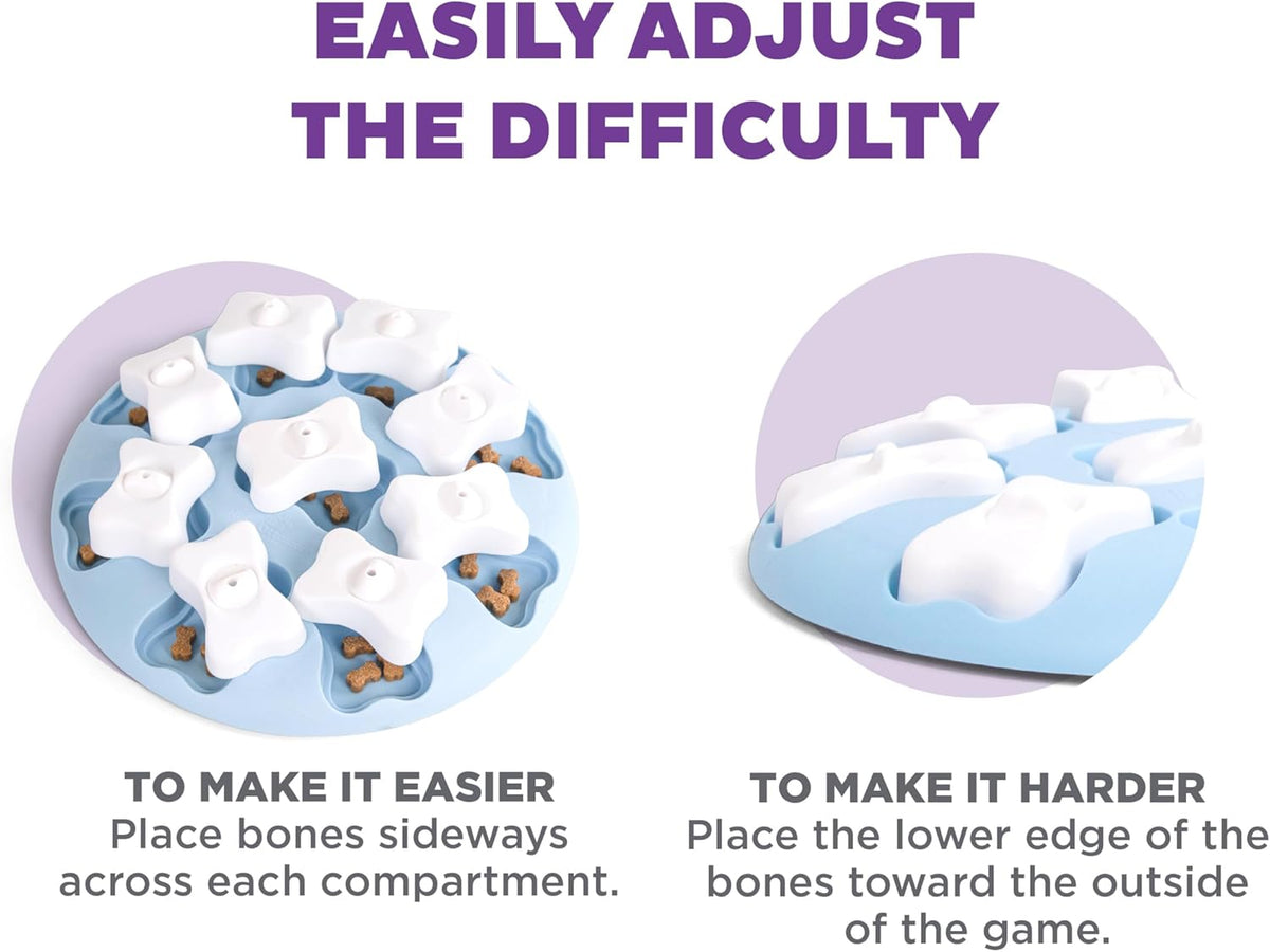 Outward Hound by Nina Ottosson Puppy Smart Treat Puzzle Enrichment Toy, Level 1 Beginner, Blue