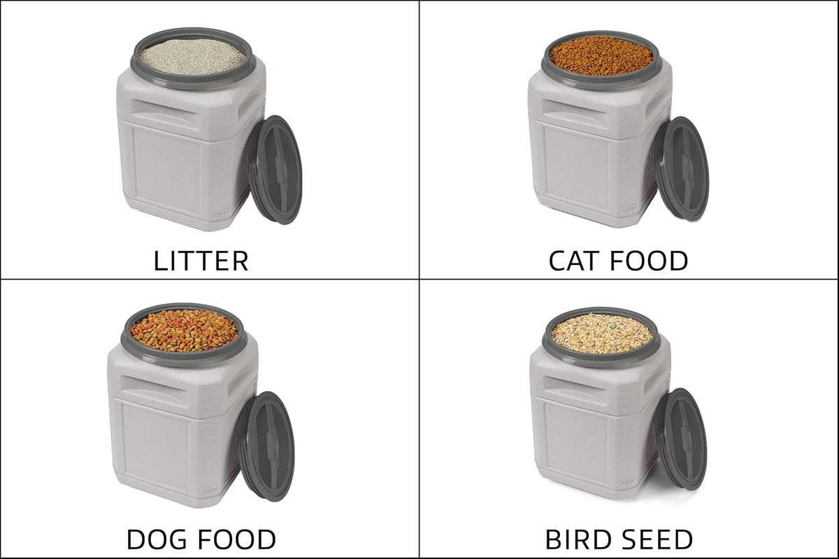 Mighty Tuff Airtight Dog Food Storage Container – 10 Gal, up to 40 lb Capacity – Cat and Dog Food