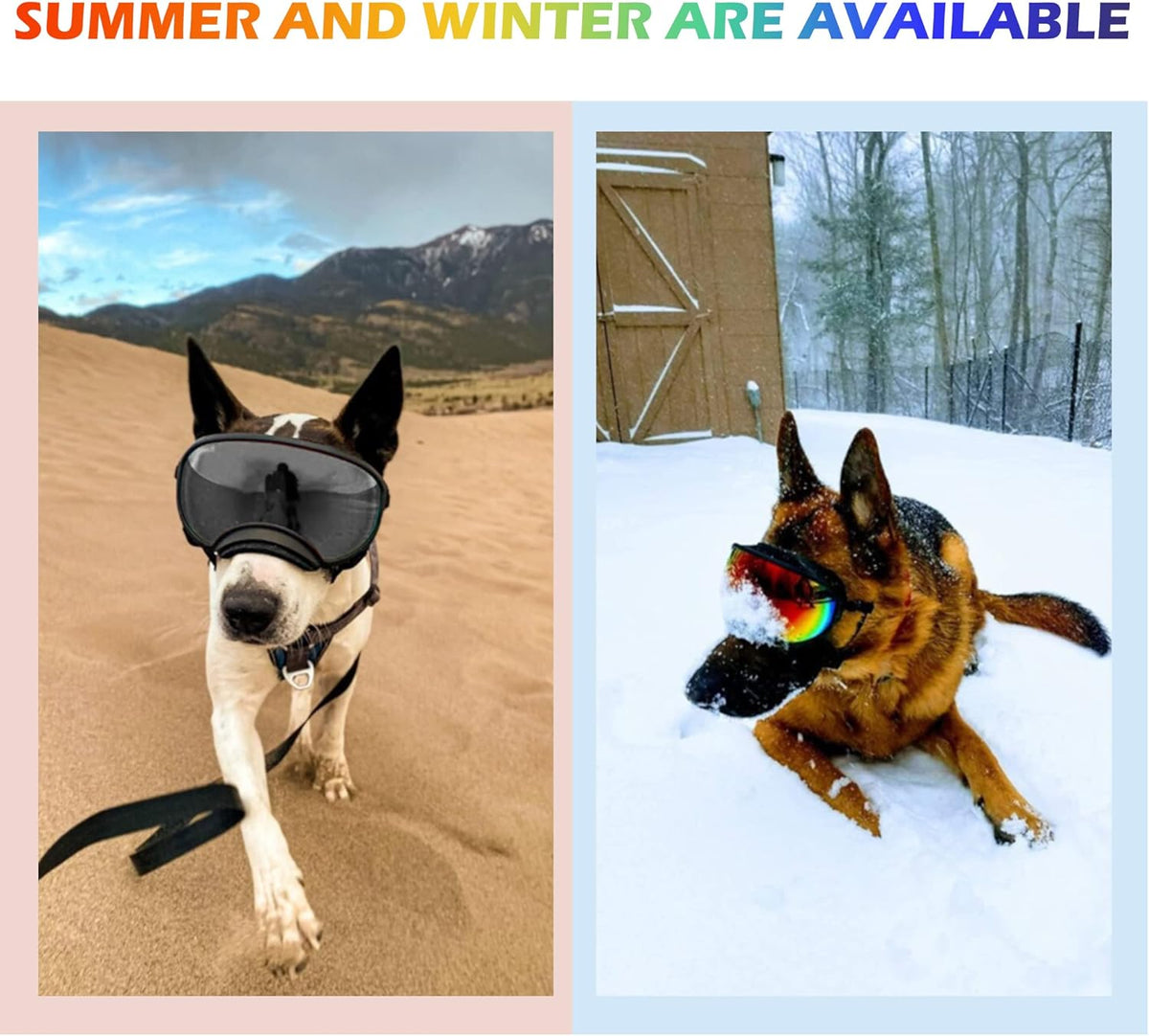 Large Dog Sunglasses, Dog Goggles with Adjustable Strap UV Protection Winproof Dog Puppy
