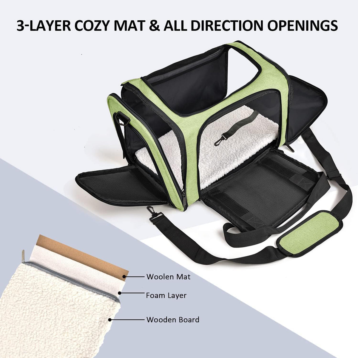 Pet Carrier for Small Medium Cats Dogs Puppies up to 15 Lbs, Airline Approved Small Dog Carrier
