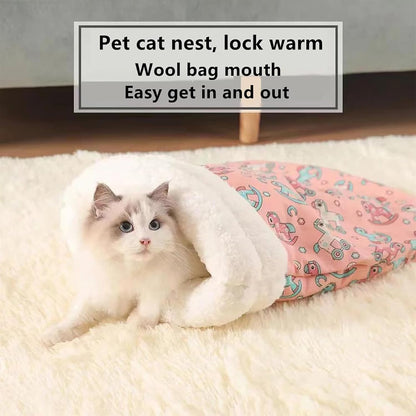 Cat Sleeping Bag,Cat Sleeping Bag for Indoor Cats,Cozy Pet Nest for Cats,Sleeping Bag for Cats,Soft