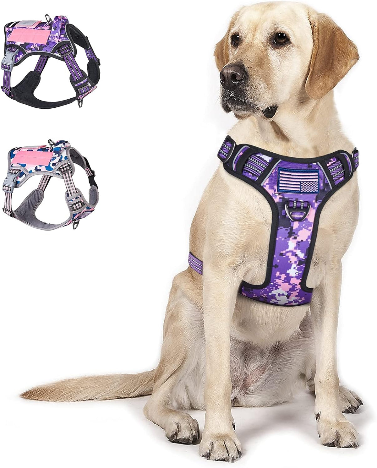 BUMBIN Tactical Dog Harness for Large Dogs No Pull, Famous TIK Tok No Pull Dog Harness, Fit Smart