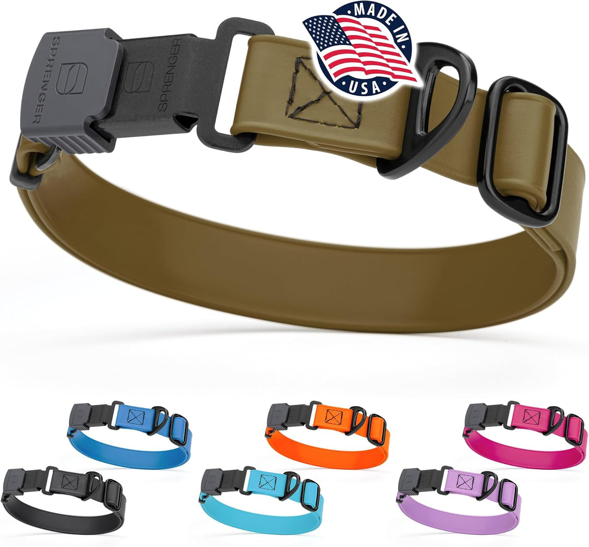 Dogline Biothane Waterproof Dog Collar with Herm Sprenger Stainless Steel Quick Release Buckle